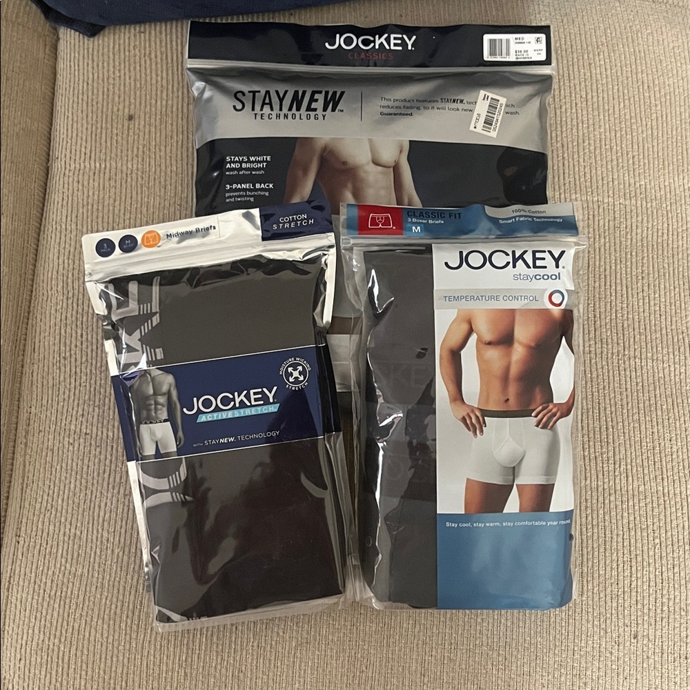 Jockey Classic Underwear Briefs Trio - Black and White